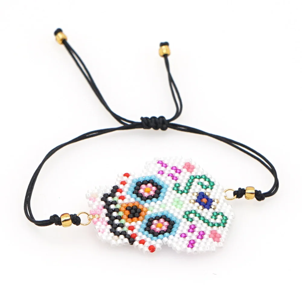 

Go2boho Skull Bracelet Halloween Jewelry Gift Miyuki Beads Hand Woven Adjustable Festival Bracelets Wholesale 2020 Jewellery