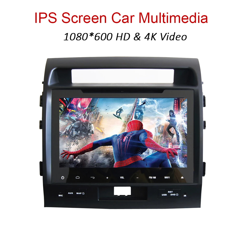 YAZH для Toyota Land Cruiser In-Dash автомобильный мультимедийный плеер с 9,0 ”ips 1024*600 HD радио/Carplay/зеркальная связь/Bluetooth 5,0