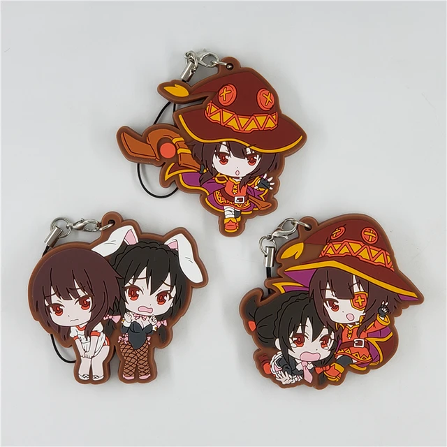 Megumin & Kazuma Can Badge Strap God's Blessing on this Wonderful