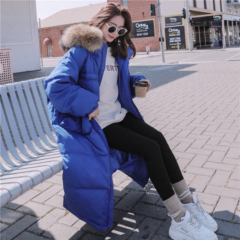 

Down Jacket Cotton-padded Clothes WOMEN'S Dress 2019 New Style Winter Korean-style Mid-length over-the-Knee Thick over-the-Knee