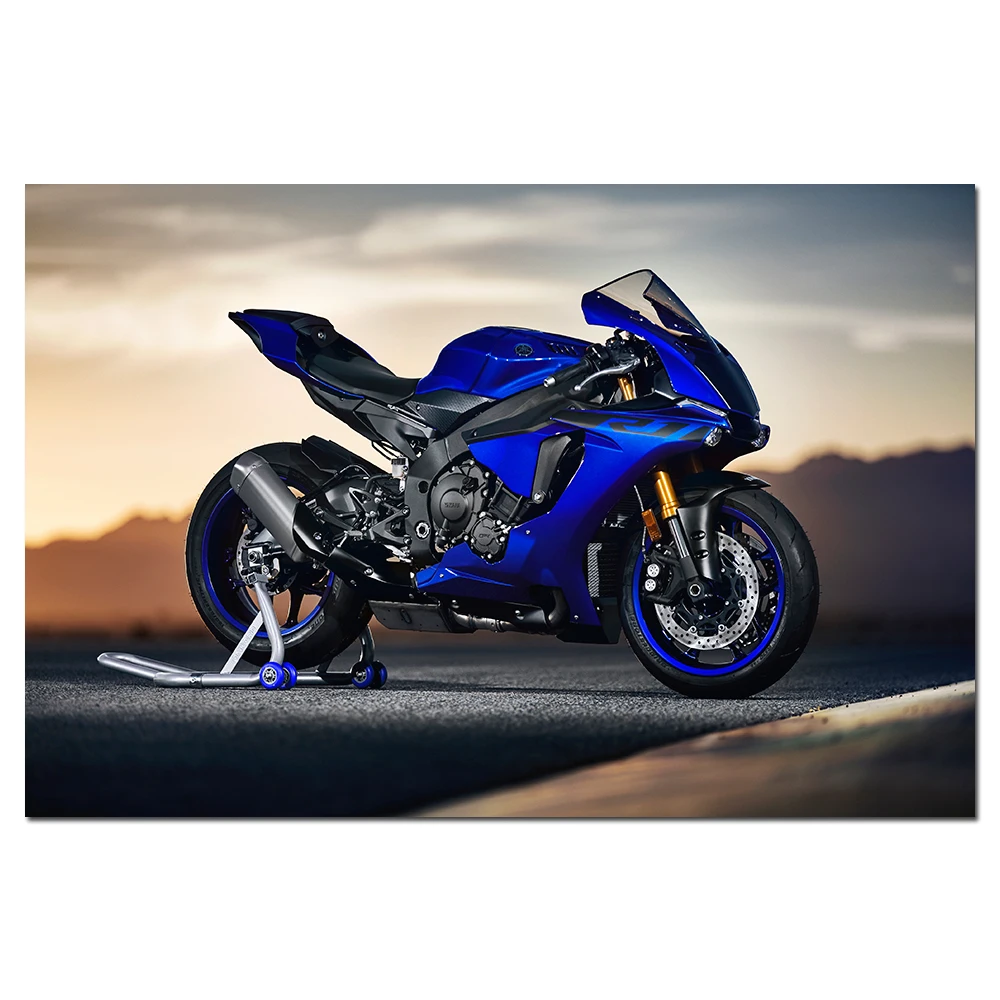 Yamaha YZF R1 мотоциклы фото настенные художественные плакаты и принты холст живопись