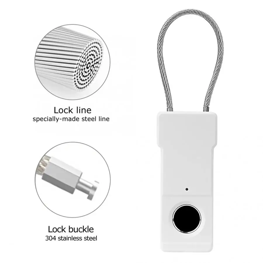 Keyless USB Перезаряжаемый дверной замок переносной отпечаток Умный Замок Противоугонный замок безопасности Шкаф багажный замок для чемодана