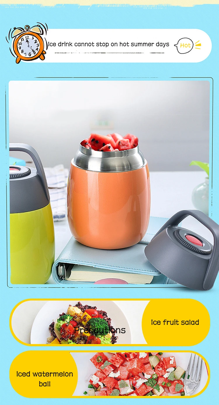 

Stainless Steel Food Thermos Braised Beaker Mini Bucket Vacuum Insulated Thermos Pot Soup Lunch Bucket Porridge Mug Food Box