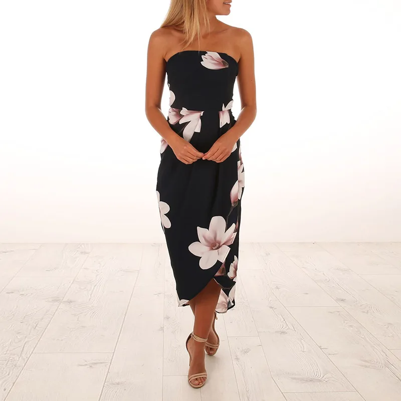 

2018 Spring Hot Selling-Wrap-around Lace-up Printed WOMEN'S Dress Dress