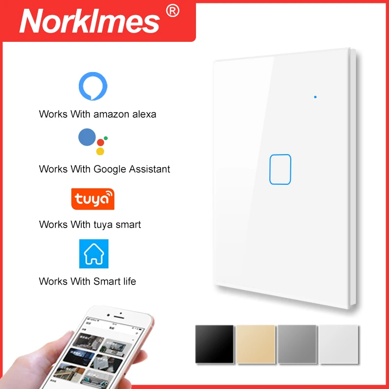 Us Smart Wifi Touch Wall Switch,smart App Wireless Remote Control Light