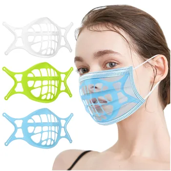 

3d Mask Bracket Soft Silicone Face Mask Bracket Holder Breathable Mouth Mask Support Frame Valve Breathing Assist