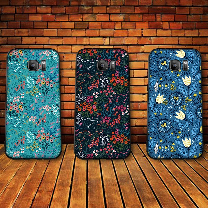 Плитка мультфильм розы цветы для samsung A6 A7 A3 A5 A8 Plus A40 A50 A20 A10 A60 A70 2018 ТПУ мягкий чехол