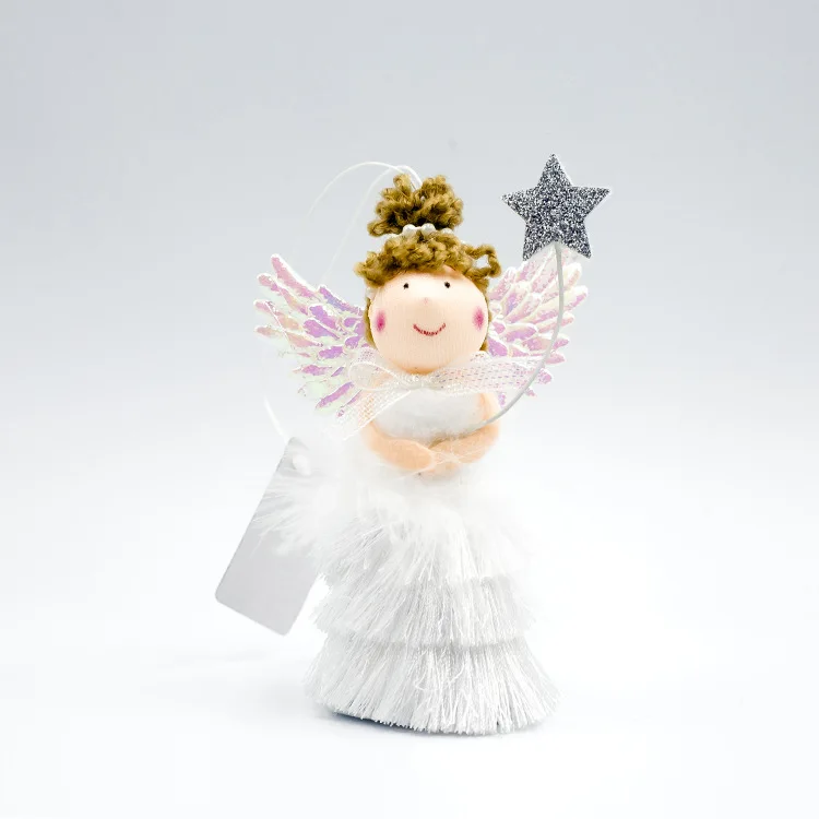 Милый мультяшный ангел, плюшевая кукла, Рождественский кулон, креативная Рождественская елка, шкаф, висячие украшения, украшение окна, рождественский подарок, игрушка - Цвет: Style C2