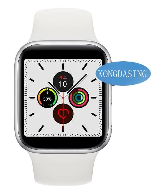 silver IWO 12 часы серии 5 1:1 Смарт-часы 40 мм 44 мм Bluetooth часы для apple iPhone Android телефон сердечный ритм кровяное давление - Цвет: silver