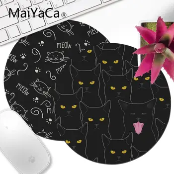 

MaiYaCa New Cats black and white Laptop Round Gaming Mousepad Keyboards Mat Gamer Gaming mouse pad Round Desk Mat muismat