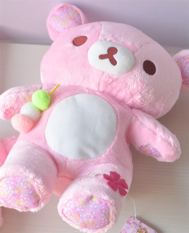 28 см Kawaii Sakura розовый медведь плюшевые игрушки Rilakkuma Медведи Куклы Мягкие медведи животные Плюшевые игрушки Детские подушки для девочек подарок на день рождения