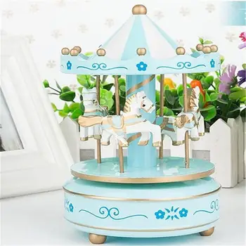 

Resin Carousel Music Box Cake Decoration Birthday Cake Party Children Gift Toy Practical And Beautiful Special Gift In Stock