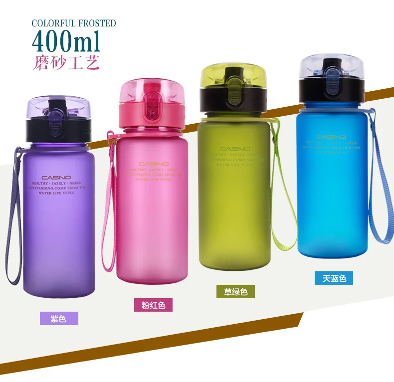 500ml Plastic Portable Water Bottle With Rope High Quality Leak-Proof Durable Drinkware Outdoor Sports Bottles