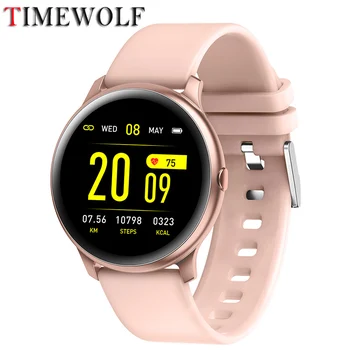 

Timewolf Smart Watch Women Waterproof IP68 Smartwatch Remote Music/Photo Blood Pressure Smart Watch for Android Phone Iphone IOS