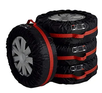 

4Pcs Spare Tire Cover Case Polyester Winter and Summer Car Tire Storage Bags Auto Tyre Accessories Vehicle Wheel Protector Hot