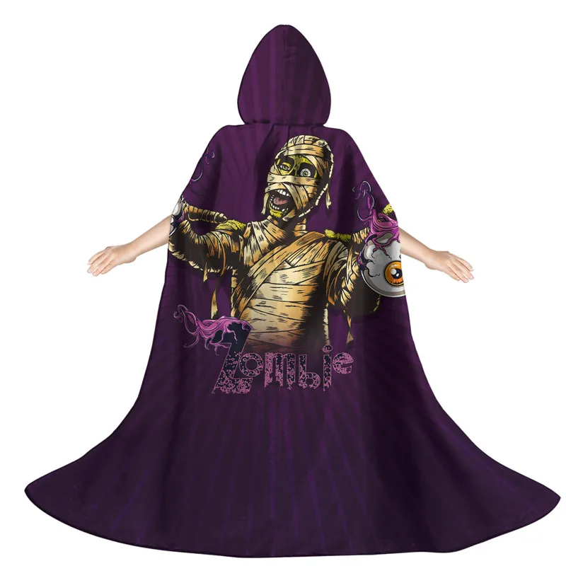 Детская накидка с капюшоном страшный ДИЗАЙН зомби забавное украшение для