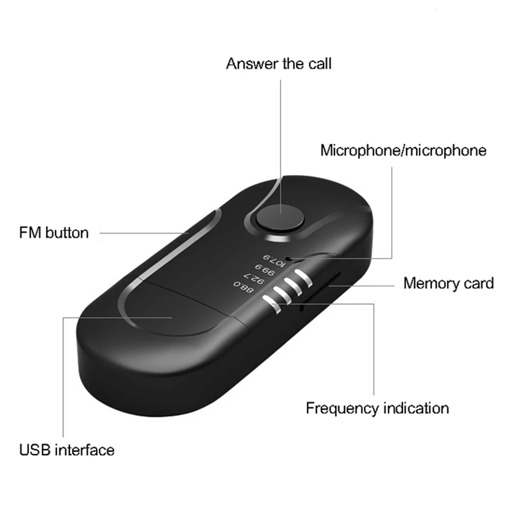 Автомобильный Bluetooth приемник 4,2, fm-передатчик, MP3 музыкальный плеер, автомобильные аксессуары