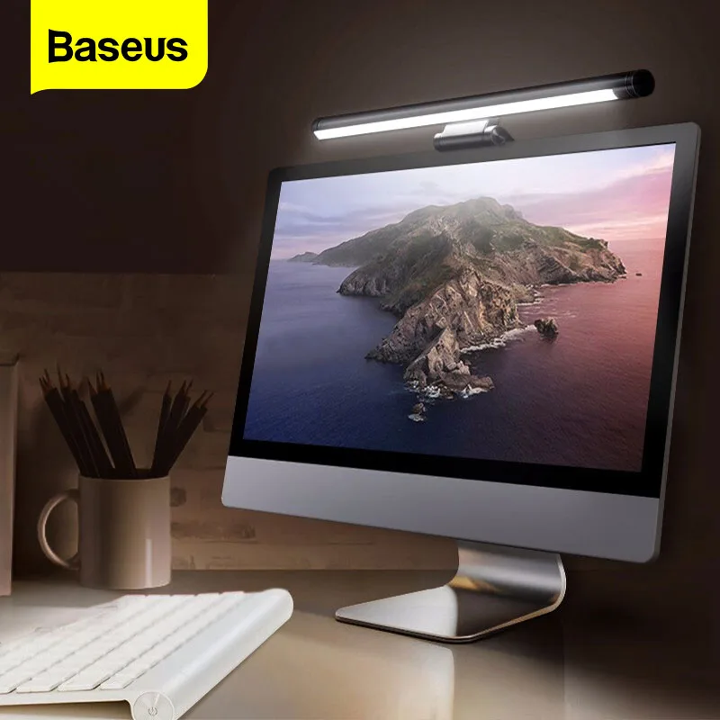 Baseus Ecran Barre De Led Lampe De Bureau Pc Ordinateur Portable Ecran Suspendu Barre Lumineuse Lampe De Table Bureau Etude Lampe De Lecture Pour Lcd Monito Aliexpress