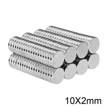 

200~1000pcs Round Powerful Magnet 10x2 Fridge Bulk Sheet Neodymium Magnet 10x2mm Permanent NdFeB Strong Magnets 10*2 Circular10
