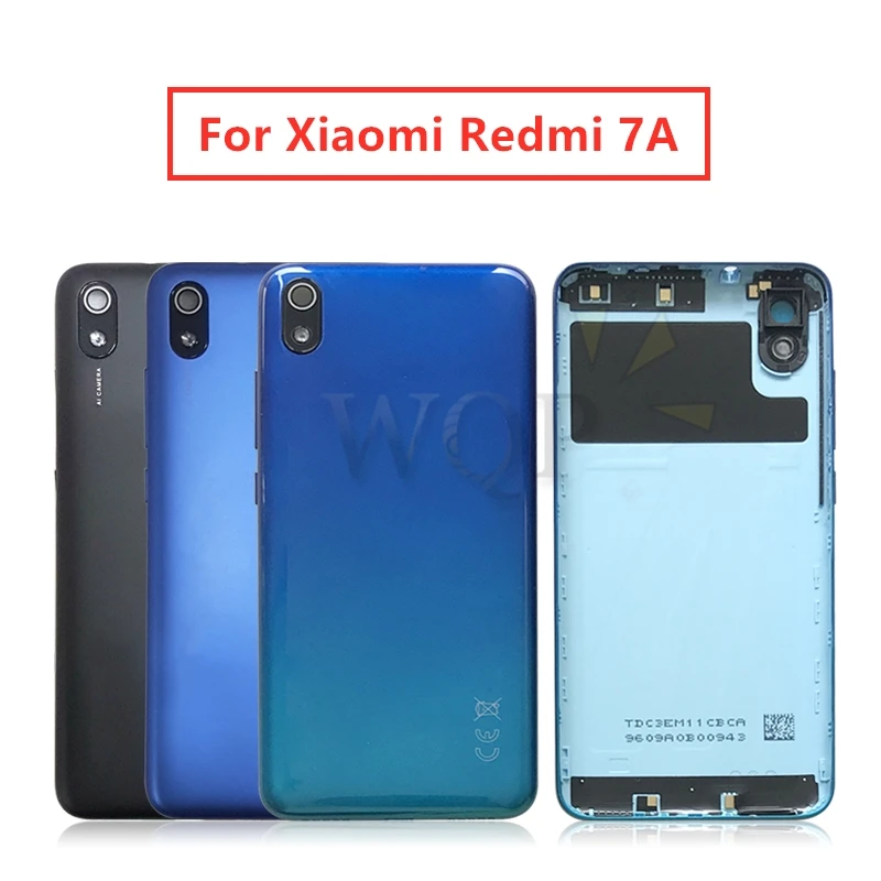 Для Xiaomi Redmi 7A стеклянный аккумулятор задняя крышка задняя дверь корпус стеклянная задняя крышка Запасные части