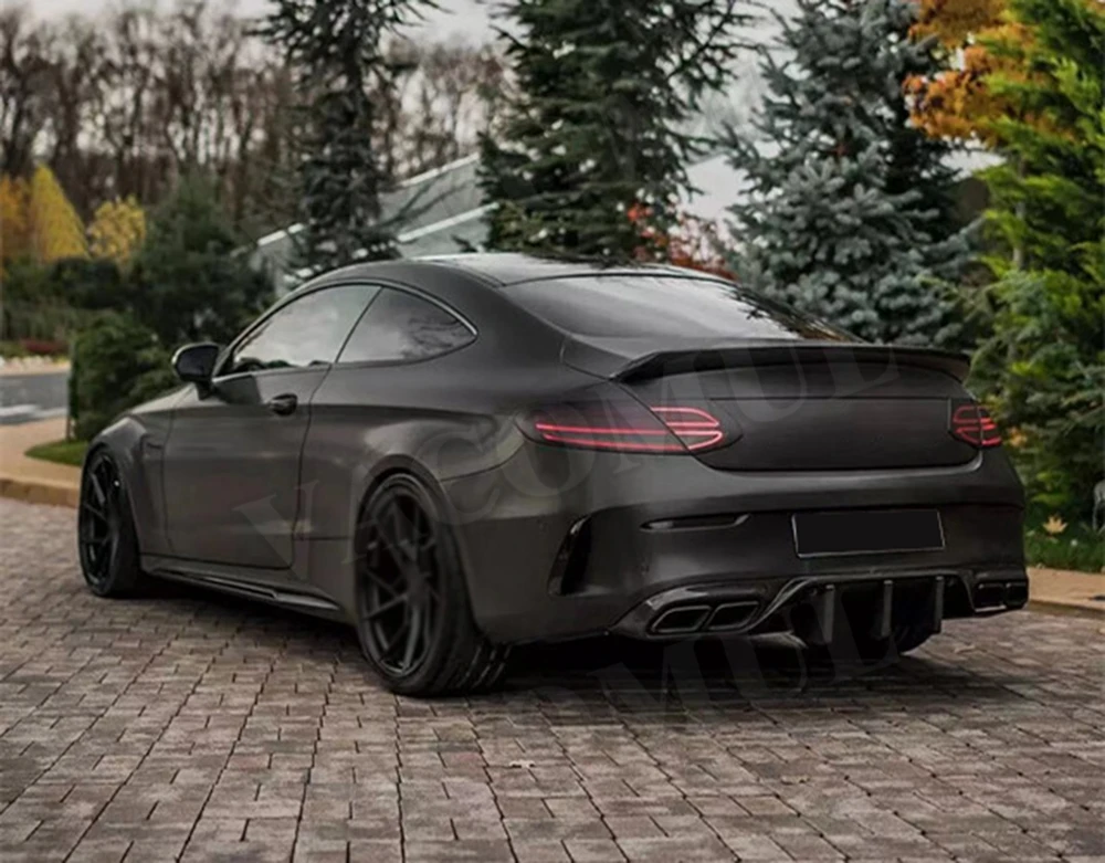 Карбоновое волокно/FRP задний диффузор спойлер для Benz C Class C205 C63 AMG Sport Coupe 2 двери- FD стиль защита Бампера