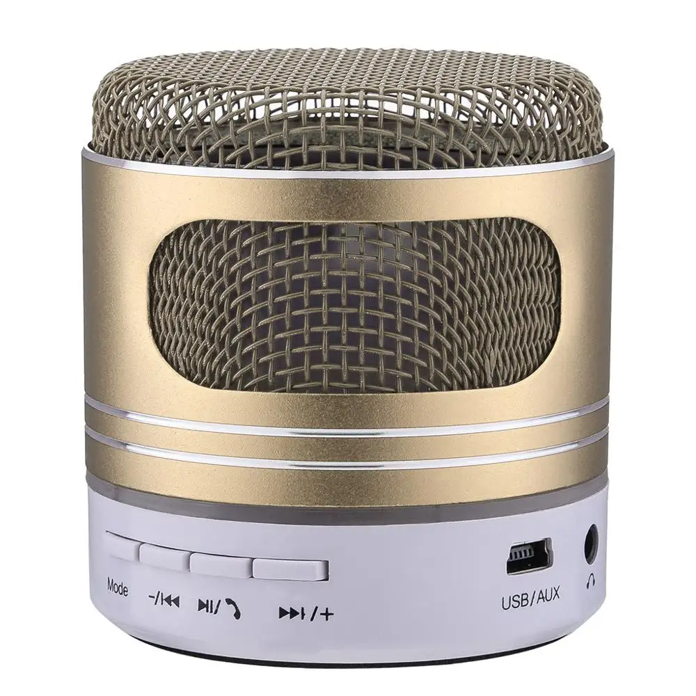 

Mini Bluetooth Metal Speaker USB Led Light Hi-Fi Wireless Portable Music Speaker Subwoofer MP3 LED lights With Non-slip Base