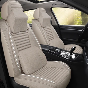 

Full Coverage flax fiber car seat cover auto seats covers for hyundai genesis equus creta ix25 tucson ix35 santafe