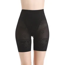 Высокая талия для похудения тело скульптура бесшовное нижнее белье для живота анти-пустые шорты L-5XL плюс размер женские кружевные трусики управления 1