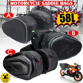 

2PCS SSPEC Motorcycle Motorbike Saddlebags Rear Bag Package Multifunction Saddle Shoulder Send Waterproof Cover