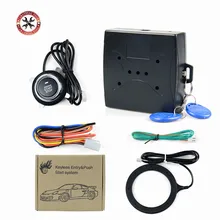 Inteligente para automóbil alarma de coche motor Starline botón de inicio y parada RFID bloqueo interruptor de encendido de entrada sin llave de arranque sistema Anti-robo.