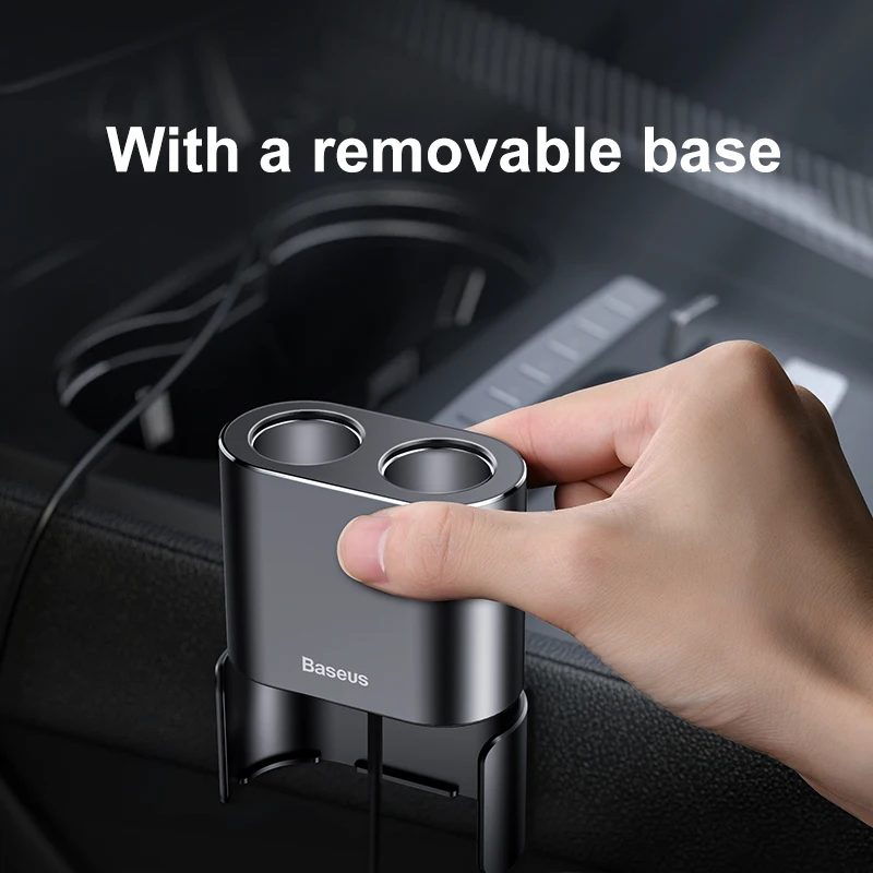 Baseus 3.1A Quick Charging Dual USB Car Charger 2 in 1 Cigarette Lighter Universal Phone Charger Adapter Usb Car Quick Charger