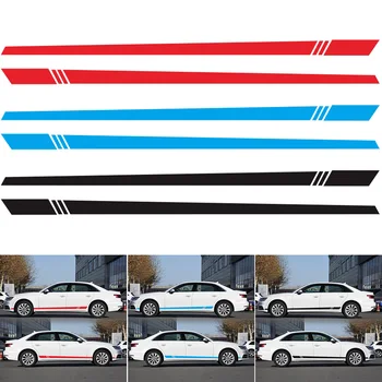 

220x8cm Car DIY Stripes Side Style Car Both Body Stickers Car Decal Wrap Vinyl Film Car Accessories