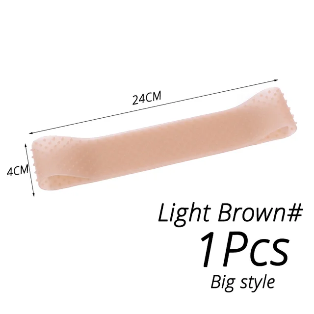 Silicon Wig Band Elastic Wig Grip Brown Transparent Black Headband For Fix Wigs Beige Hair Band Without Gel Or Glue Non Slip L light brown 1pcs