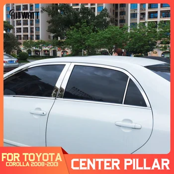 

AITWATT For Toyota Corolla 2008 to 2013 Car Styling Stainless Steel Center Pillars Window Sill Frame Cover Moldings Sticker 8Pcs