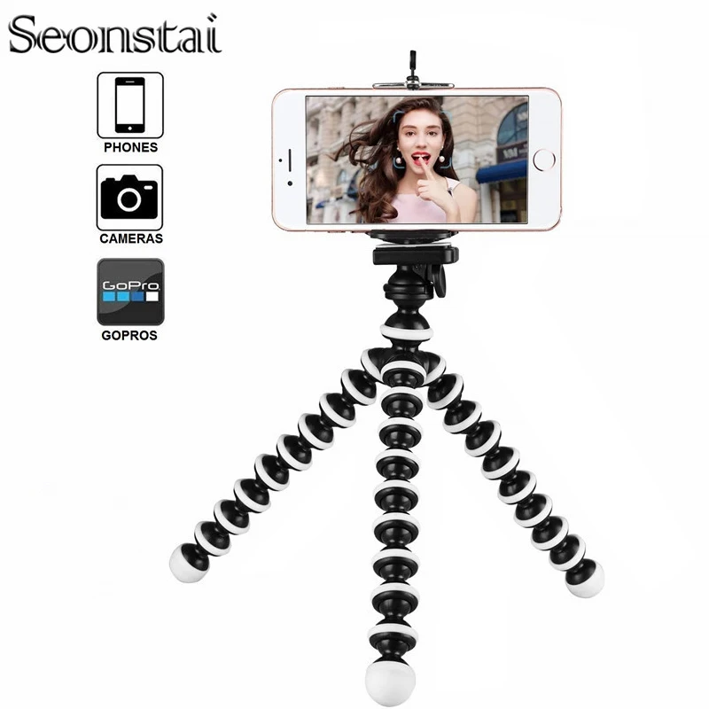

Universal mobile phone holder flexible octopus tripod bracket selfie stand mount manfrotto support For iPhone Sumsang camera