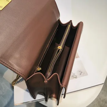 

Crocodile Pattern Silk Scarf Chain Bag Ins Simple Shoulder Messenger Small Square Bag Designer Women Bag