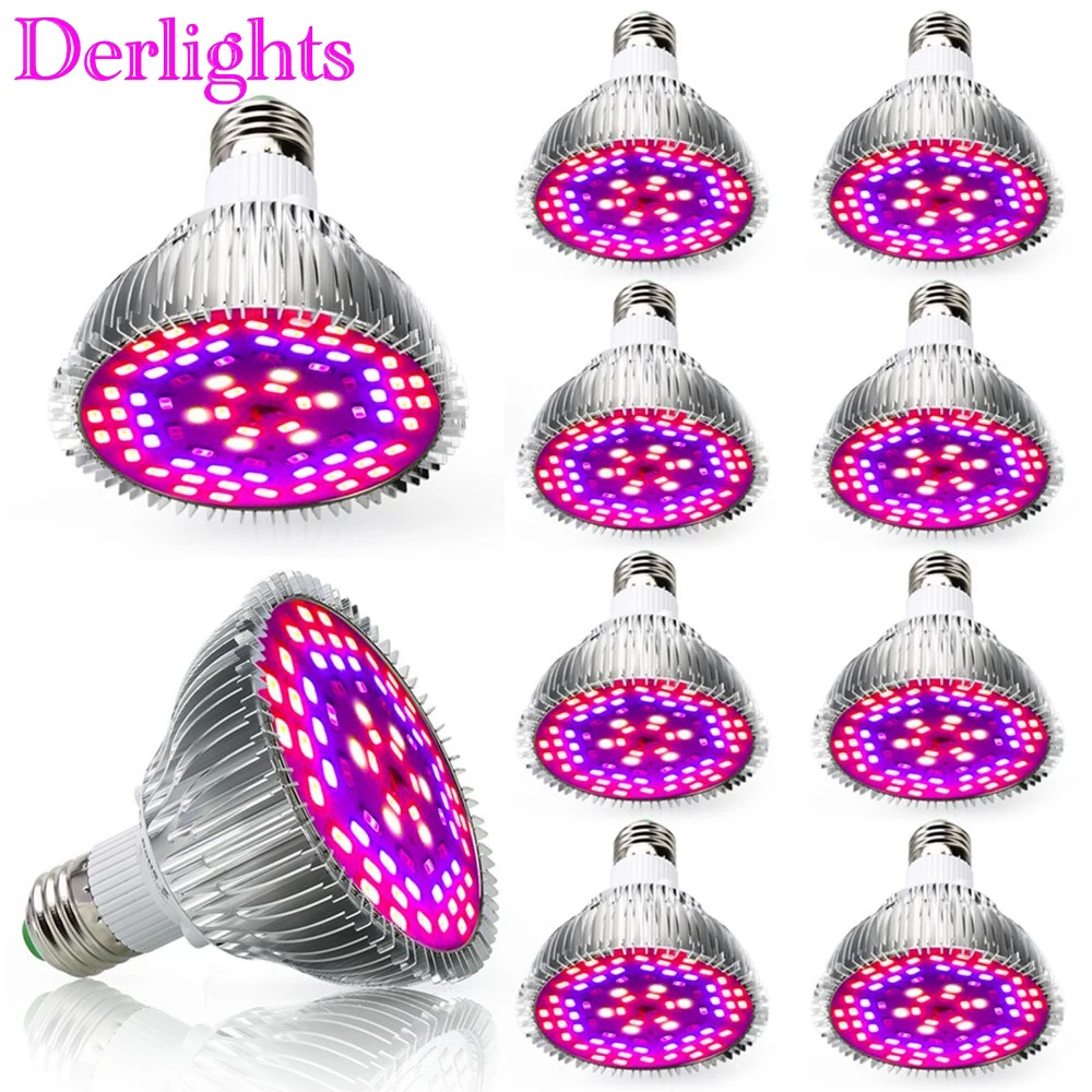 10PCS 50W 100W LED Grow Light Full Spectrum AC85~265V for Flower Vegetable Plant Hydroponics Indoor Greenhouse Growth Lamp