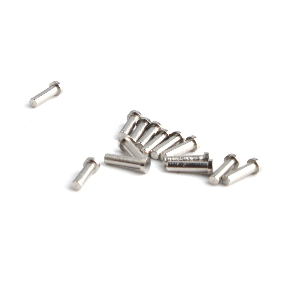 200pcs 안경 단일 리벳 안경알 경첩 또는 사원에 대 한 단일 금속 핀 1.18mm 직경 7.5mm 6.0mm 길이