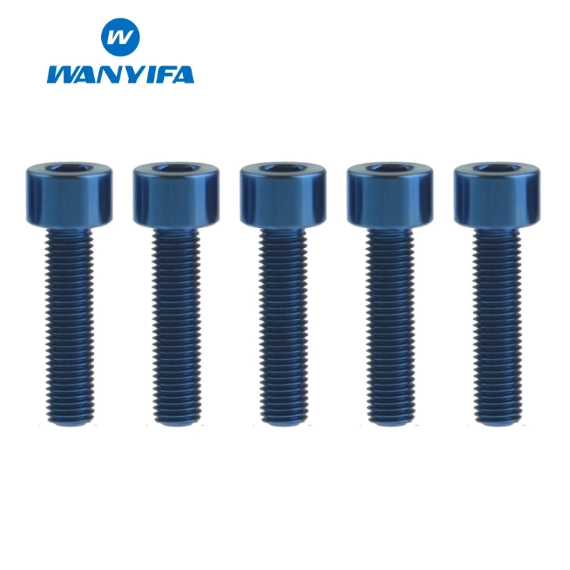 M6x20 blue Титан/Ti болты M6x20 25 30 35 мм Винт с внутренней шестигранной головкой подходит для гарнитуры кепки Горная дорога велосипед - Цвет: M6x20 blue