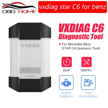 

OBD2 Car accessories VXDIAG C6 For Benz Professional Diagnostic Tool SD Connect Better than MB Star C4 C5 wifi Obd2 code scanner