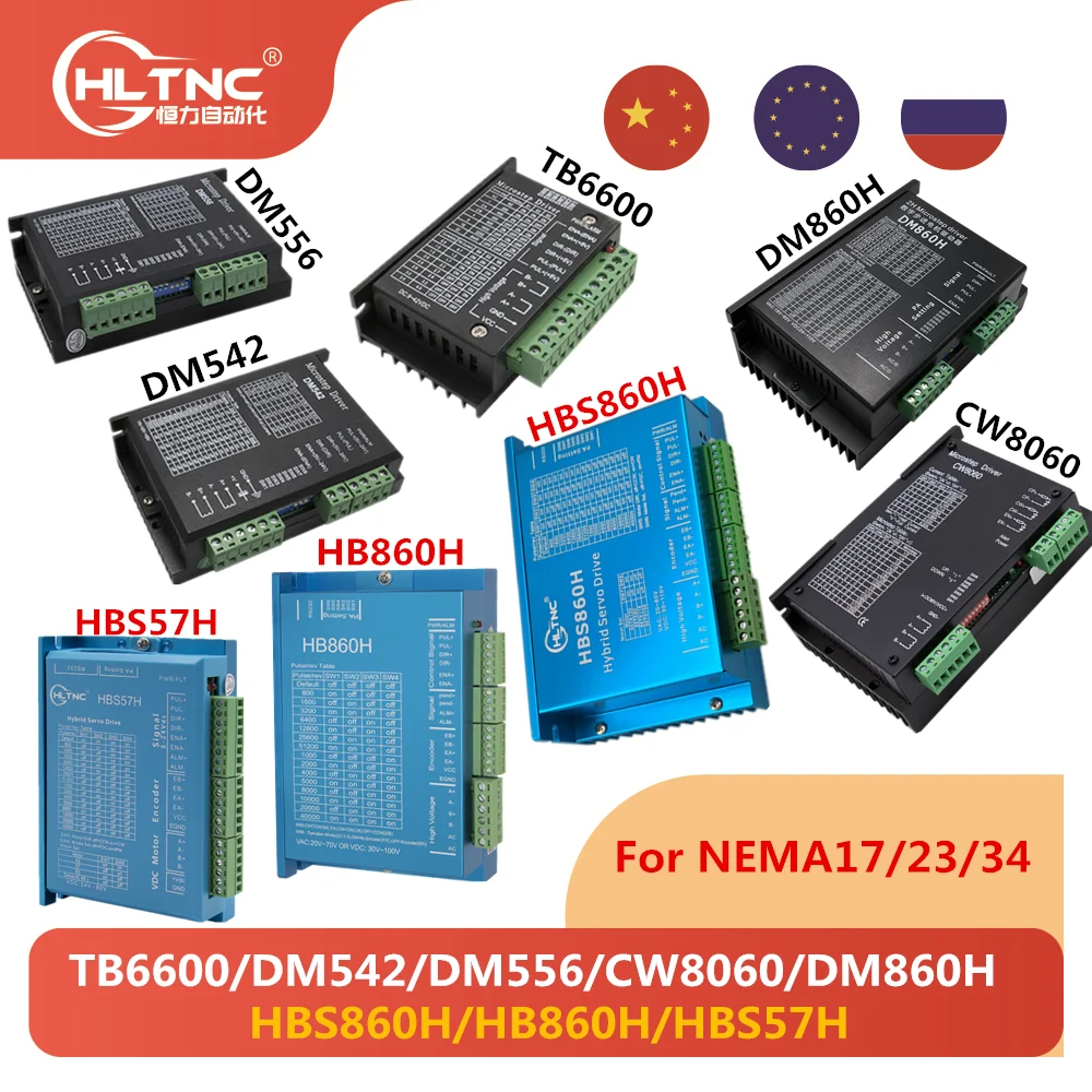 TB6600/DM542/DM556/CW8060/DM860H /HBS860H/HB860H/HBS57H гибридный шаговый сервоконтроллер для двигателя