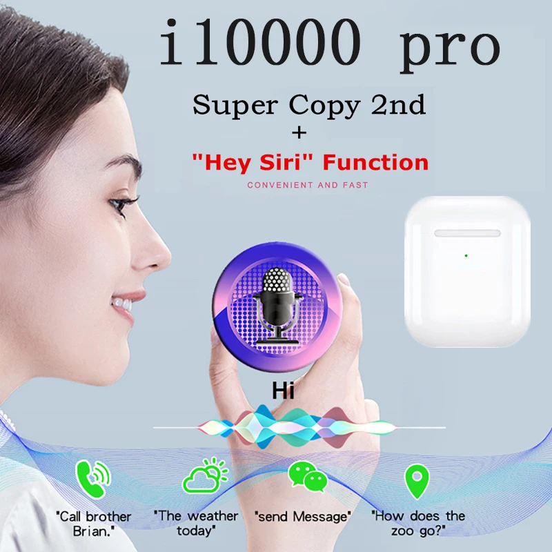 i10000 tws Супер копия мини беспроводной Bluetooth eraphone 6D супер бас наушники PK H1 i9000 i500 i200