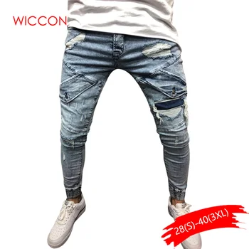 

2020 Spring New Fashion Streetwear Hiphop Men Jeans Classic Destroyed Swag Cotton Comfortable Male Personality Denim Trousers