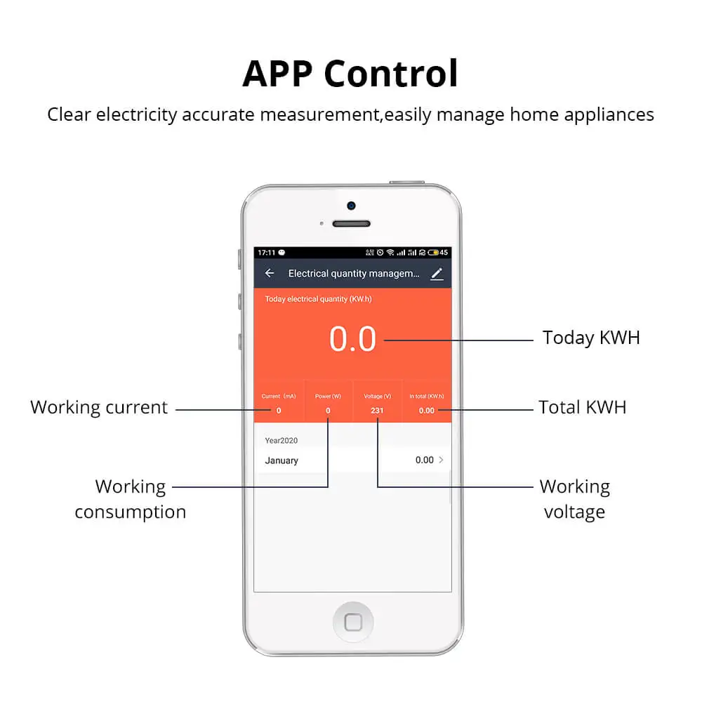 Zemismart WiFi цифровой Электрический измеритель энергии Tuya Smart Life приложение