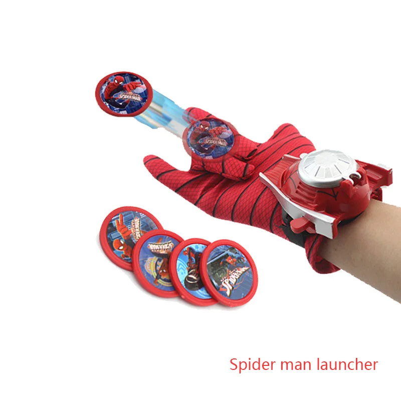 Новые Marvel Мстители 4 дети Человек-паук косплей костюм Spider-man перчатки Человек-паук манбэтмен Супермен пусковые устройства ручная фигурка игрушка