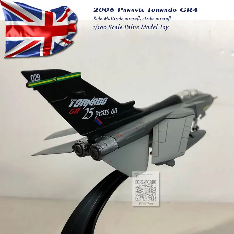 WLTK 1/100 масштаб военная модель игрушки RAF Panavia Tornado GR4 истребитель литой металлический самолет модель игрушки для коллекции, подарок, дети