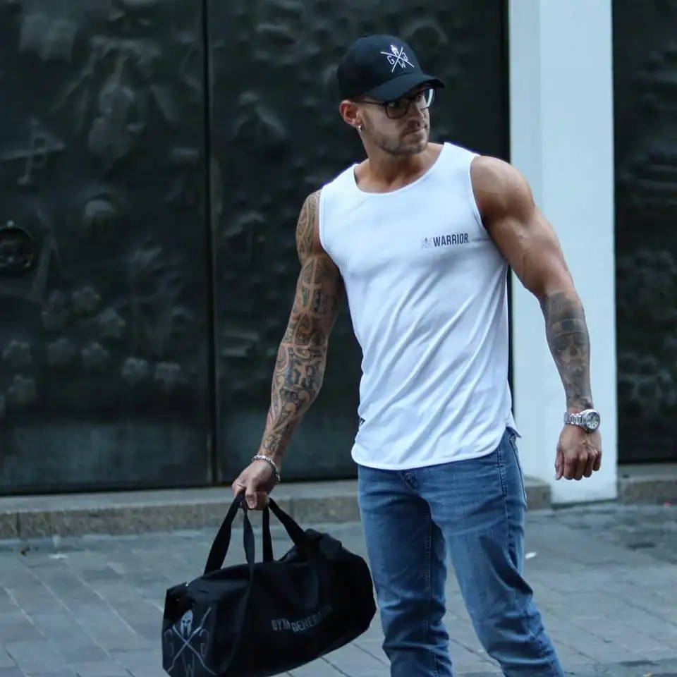 

Muscle Kid Brother Fitness Cotton Waistcoat Outdoor Running Sports Training Breathable Casual Skull Vest Men's