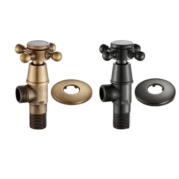 

Triangle Valve Bathroom Faucet Accessories Angle Valve European Copper Antique Black Antique Style Triangle Valve Home Plumbing
