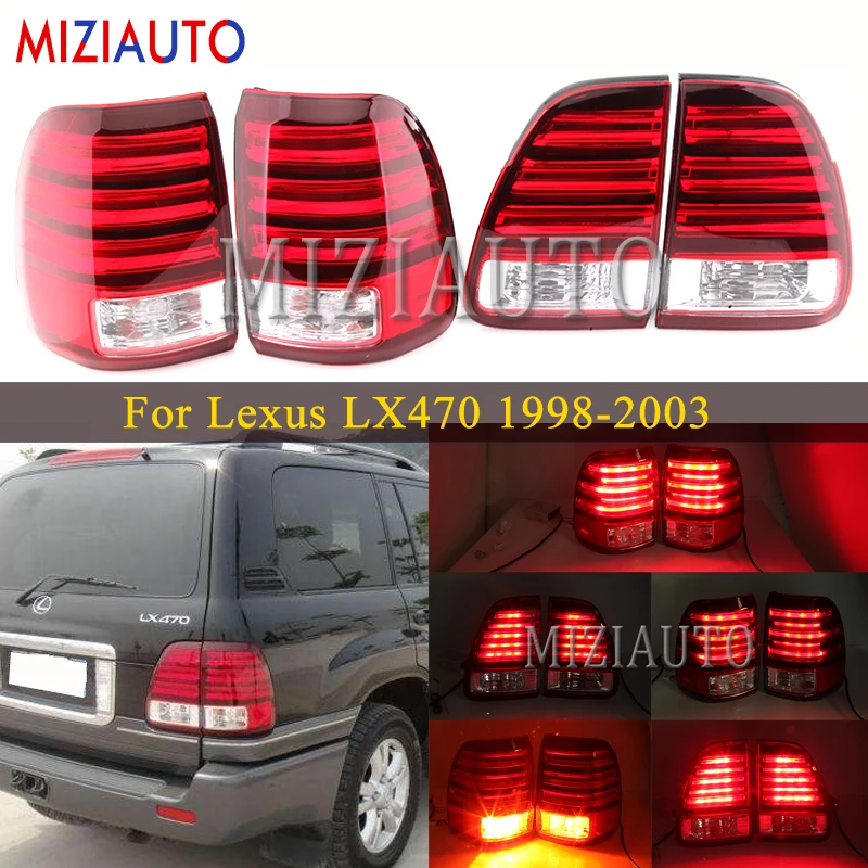 

Rear tail light taillights For Lexus LX470 1998-2003 LED tail lights Brake Light Rear Bumper Reflector lights Stop Fog DRL light