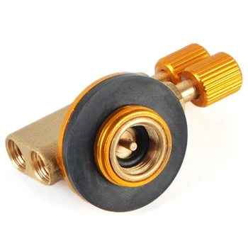 

Outdoor Furnace Double Head Valve Universal Interface Switch Gas Valve Flat Gas Tank Control Valve Furnace Head Accessories